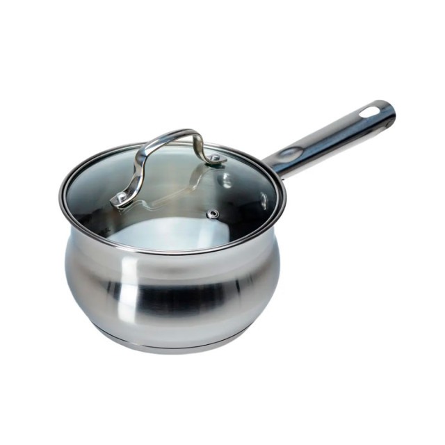 Сотейник Home Line Elisa GS-01606-16SP код 212279 из нержавеющей стали со стеклянной крышкой 2.1 л