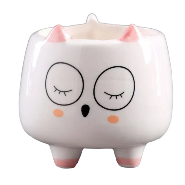 Кашпо для цветов керамическое Совенок 8*8*8 см