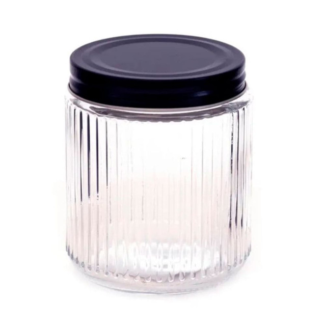 Банка для сыпучих продуктов 92888-2 код 248865 стеклянная с металлической крышкой 9.2*9.2*11.3 см 450 мл