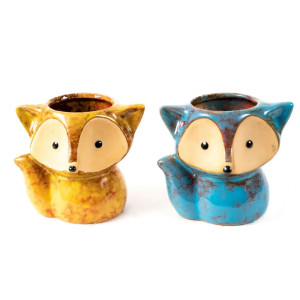 Кашпо керамическое Лисенок 8*9*9 см