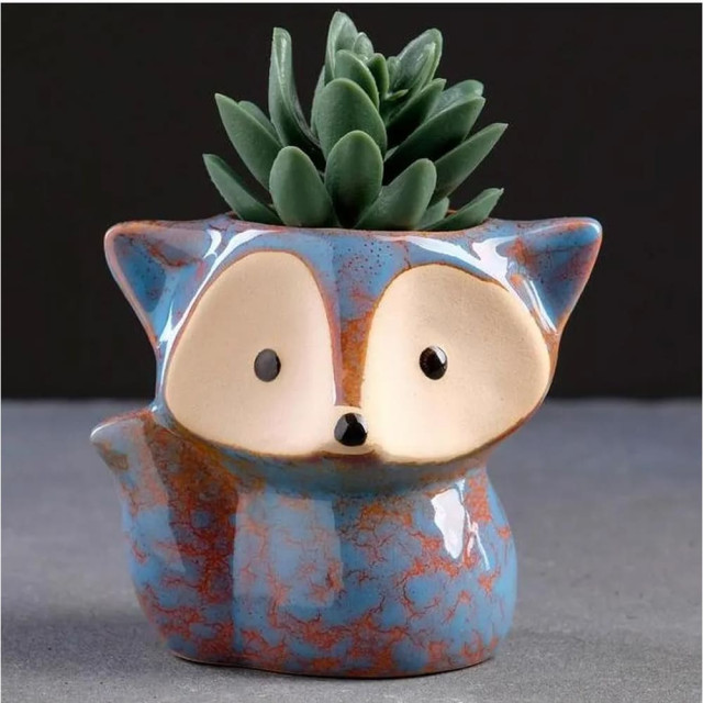 Кашпо керамическое Лисенок 8*9*9 см