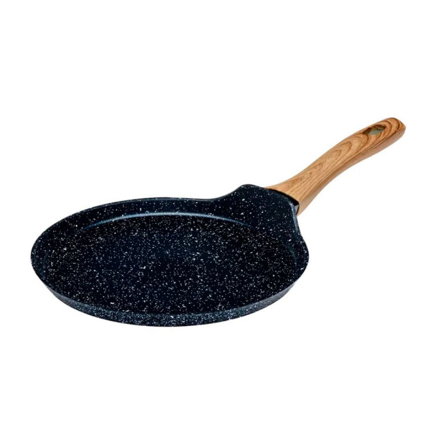Сковорода для блинов Fresca Black Granite 704663 код 252268 алюминиевая с антипригарным мраморным покрытием 25*1.6 см Сковорода для блинов Fresca Black Granite 704663 код 252268 алюминиевая с антипригарным мраморным покрытием 25*1.6 см