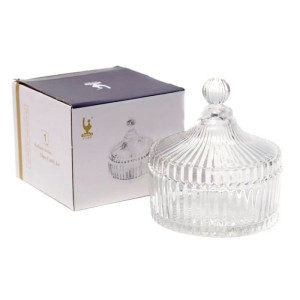 Конфетница Царская 25368547 стеклянная 13.5*13.5*15 см 550 мл