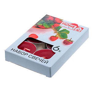 Набор свечей Home Line BB101989 код 266531 ароматизированных Клубника 3.8*1.6 см 6 шт