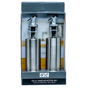 Набор бутылок для уксуса и масла 52011S-2 код 270842 стекло/металл 300 мл 2 шт