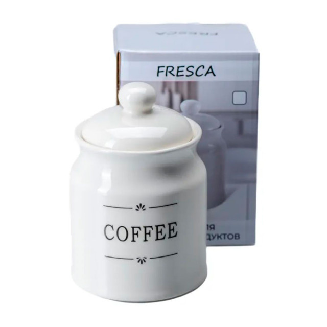 Банка для сыпучих продуктов Fresca Бельфор Coffee QC23A410C код 277780 керамическая 700 мл