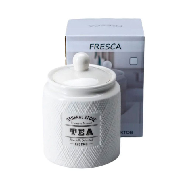 Банка для сыпучих продуктов Fresca Сезанн Tea QC23A519T код 277872 керамическая 780 мл