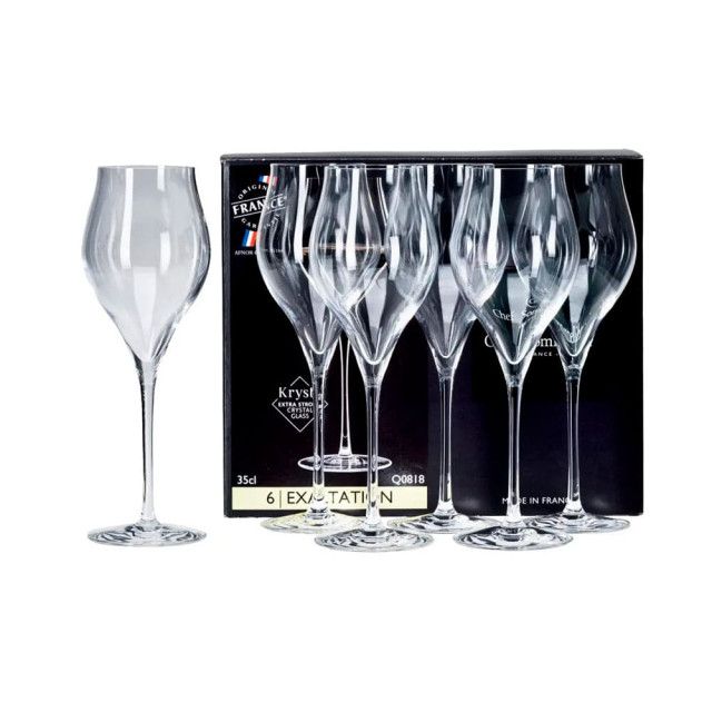 Набор бокалов для игристого вина Chef&Sommelier Exaltation Q0818 стеклянных 350 мл 6 in