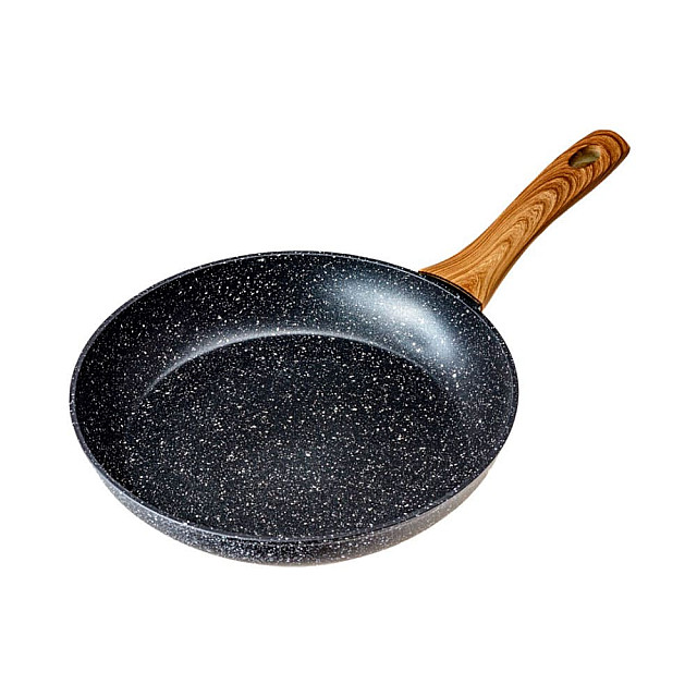 Сковорода Fresca Black Granite 704665 алюминиевая с антипригарным мраморным покрытием 26*4.5 см