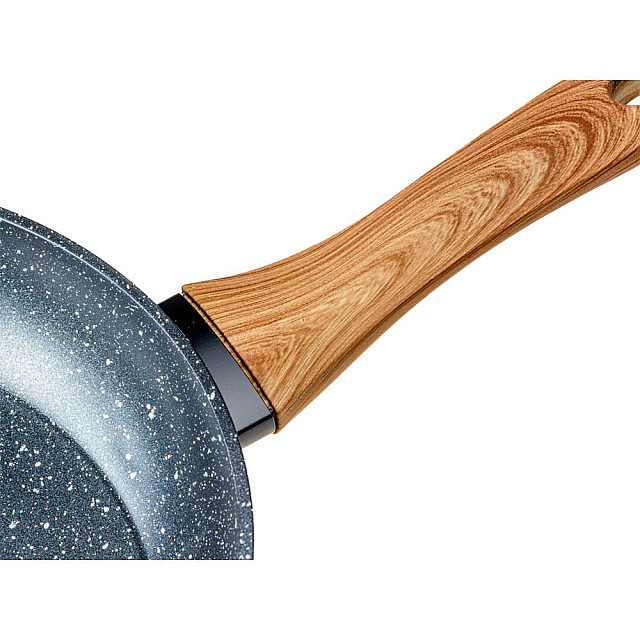 Сковорода Fresca Black Granite 704665 алюминиевая с антипригарным мраморным покрытием 26*4.5 см