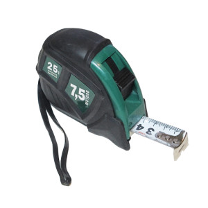Рулетка Рошма прорезиненный корпус 7.5 м 25 мм
