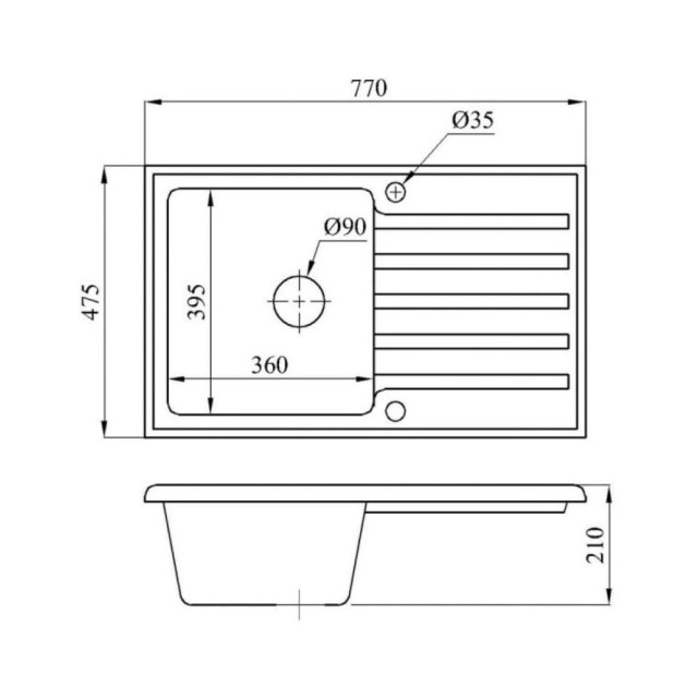 Мойка кухонная AV Engineering AV770490ABKA ART из искусственного камня 770*475 мм черная Мойка кухонная AV Engineering AV770490ABKA ART из искусственного камня 770*475 мм черная