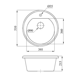 Мойка кухонная AV Engineering AV510510RSNA Richi песочный из искусственного камня 510*510 мм