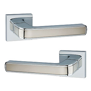 Ручка дверная Lockit Рико КВ A1549Е SN/PC