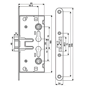 Замок противопожарный Arni 2000