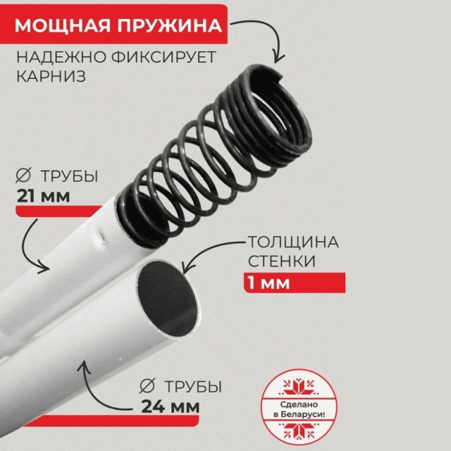 Карниз раздвижной Perfecto Linea 36-025001 алюминиевый белый 2.5 м