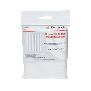 Шторка для ванной Perfecto Linea 36-003182 180*180 см белая