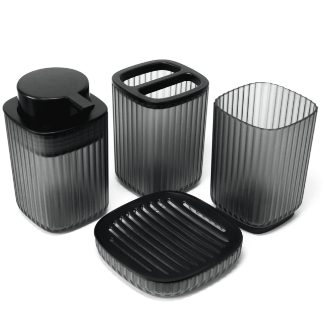 Мыльница Bisk Brevik 90059 полупрозрачная черная