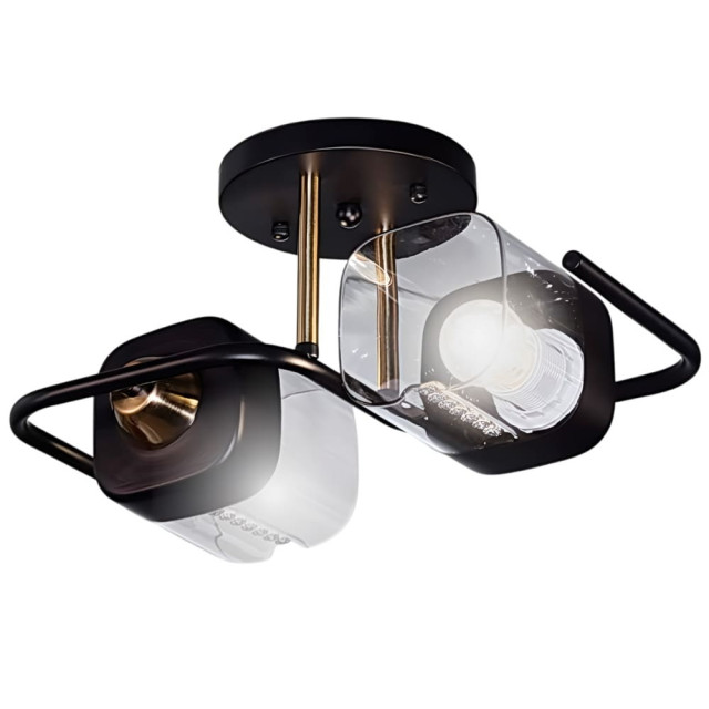 Светильник Айтин-Про НПБ 02-2*60-101 8458/2 черный/медь