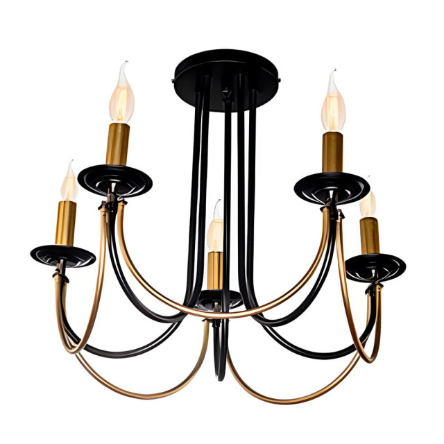 Светильник Айтин-Про НПБ 02-5*60-102 52294/5 золото/черный