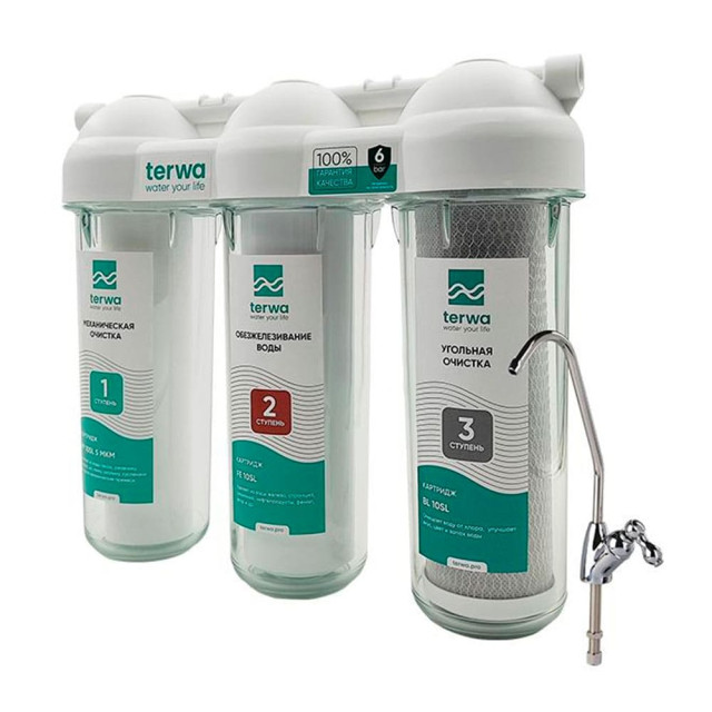 Фильтр Terwa Трио Антижелезо трехступенчатый