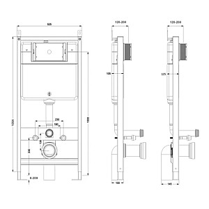 Система инсталляции Kardier 011D с кнопкой 097H