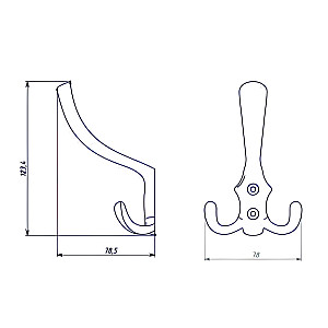 Крючок-вешалка Металлист №9 МЕ0000000000510 хром эффект