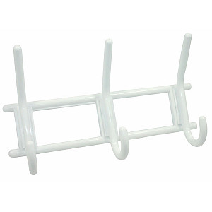 Вешалка Металлист МЕ0000000000522 3-х крючковая пластмасса снежно-белая