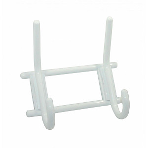 Вешалка Металлист МЕ0000000000537 2-х крючковая пластмасса снежно-белая