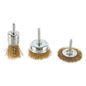 Набор щеток-крацовок Hiborg Y-455-002 со шпилькой для дрели 3 шт