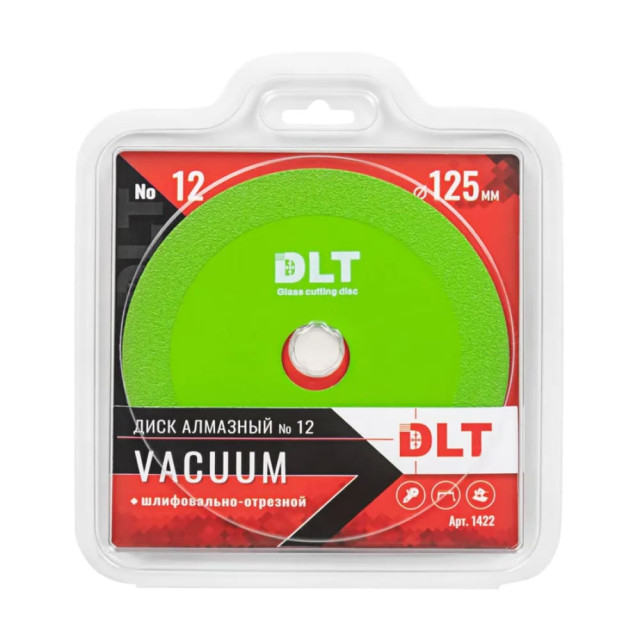 Диск алмазный шлифовально-отрезной DLT №12 Vacuum 1422 универсальный 125 мм Диск алмазный шлифовально-отрезной DLT №12 Vacuum 1422 универсальный 125 мм