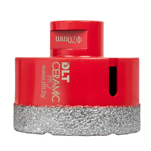 Коронка алмазная DLT Ceramic Pro 0501 для плитки и камня 70 мм