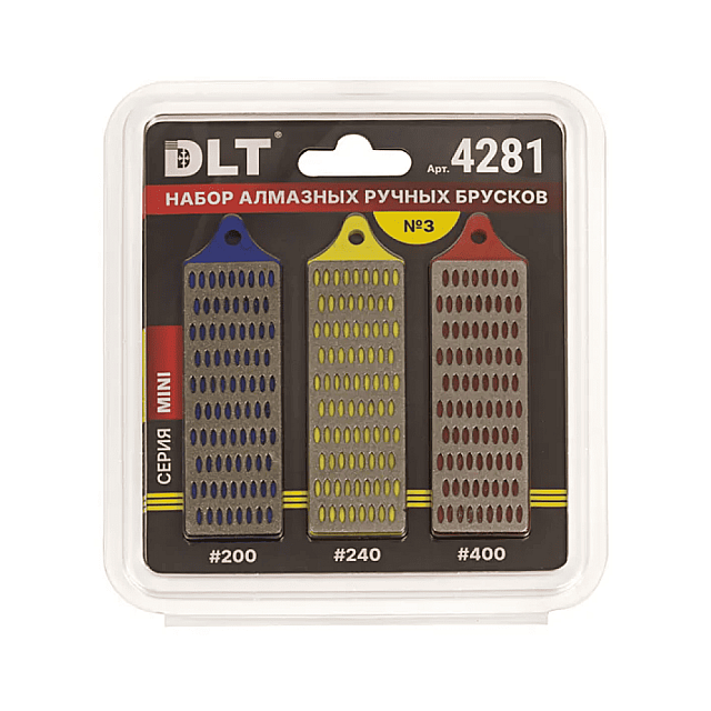 Брусок алмазный DLT №3 4281 серия Mini 77*26 мм 3 шт