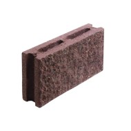 Камень бетонный обычный лицевой 1КБОЛ-ЦП-2-к п19 коричневый 2%