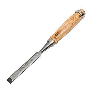 Стамеска плоская Волат 15050-12 деревянная рукоятка с металлическим кольцом 12 мм