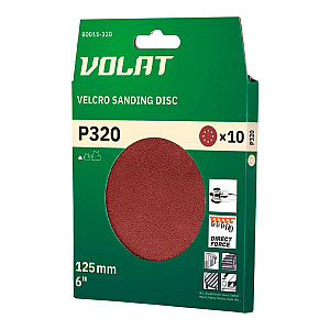 Шлифлист Волат 80011-320 125 мм круг Р320 для дерева 10 шт