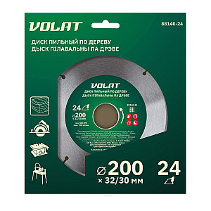 Диск пильный Волат 88140-24 по дереву 200*32/30 мм 24 зуба