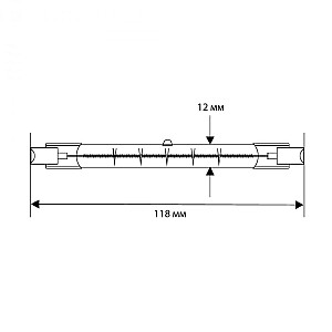 Лампа галогенная Camelion 2937 J118 500W R7s 118 мм 220V линейная