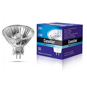 Лампа галогенная Camelion 1952 JCDR 35W 220V 50 мм GU5.3 с защитным стеклом
