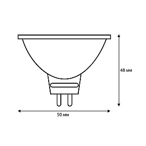 Лампа галогенная Camelion 1952 JCDR 35W 220V 50 мм GU5.3 с защитным стеклом