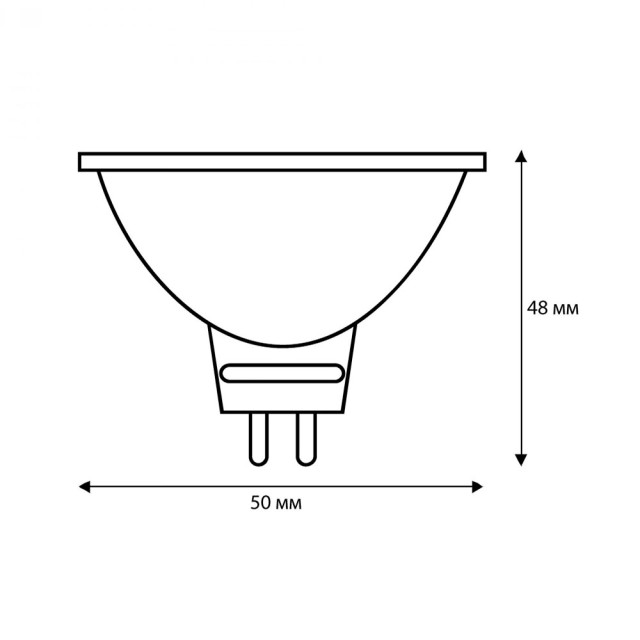 Лампа галогенная Camelion 1952 JCDR 35W 220V 50 мм GU5.3 с защитным стеклом