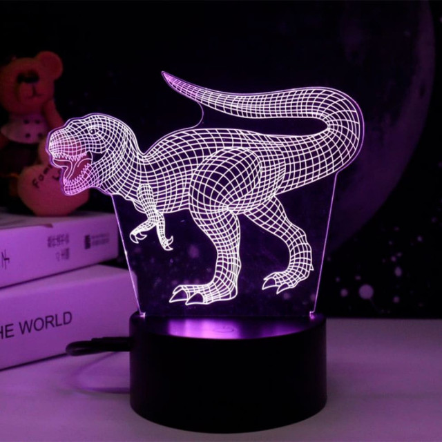Ночник Camelion NL-405 Динозавр LED 3Вт RGB USB 3 АА (в комплект не входят)