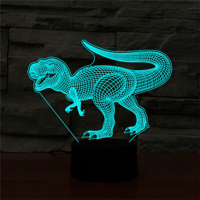 Ночник Camelion NL-405 Динозавр LED 3Вт RGB USB 3 АА (в комплект не входят)