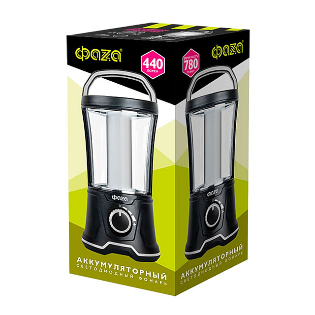Фонарь кемпинговый ФАZA AccuF5-L20W-bk черный