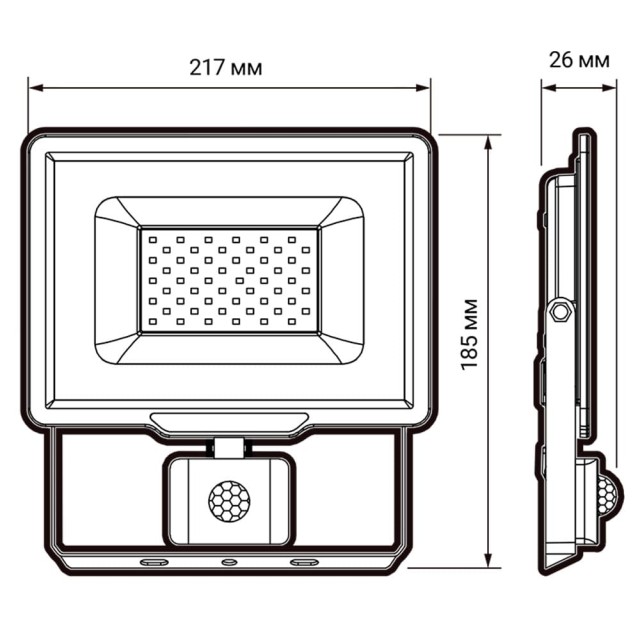 Прожектор Jazzway PFL-C3 Sensor 50Вт 6500К IP65