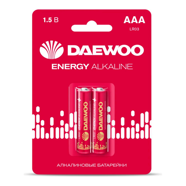 Батарейка Daewoo Energy Alkaline 5029873 AAA 2 шт Батарейка Daewoo Energy Alkaline 5029873 AAA 2 шт