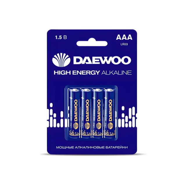 Батарейка Daewoo LR03 High Energy Alkaline BL-4 4 шт