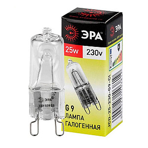 Лампа галогенная Эра C0027376 G9 25W 220V прозрачная без рефлектора