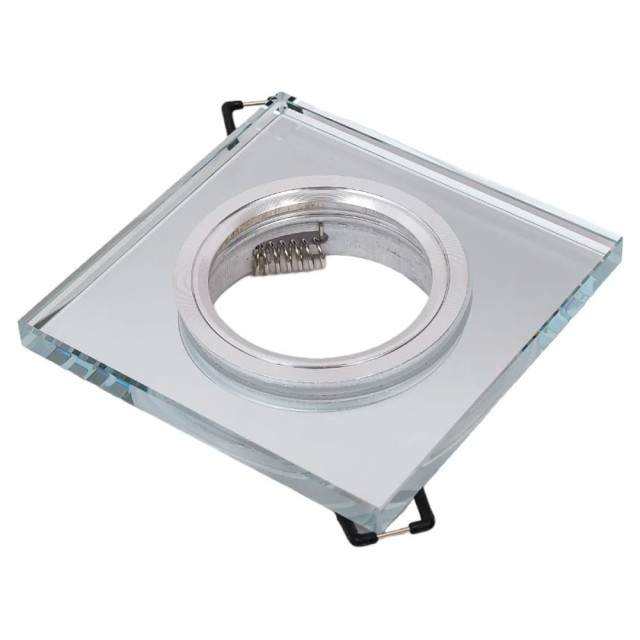 Светильник точечный Эра DK8 CH/WH MR16 12V/220V 50W декор стекло квадрат хром/зеркальный Светильник точечный Эра DK8 CH/WH MR16 12V/220V 50W декор стекло квадрат хром/зеркальный