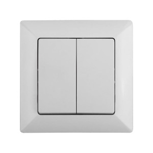 Выключатель Intro Solo 4-104-01 двойной белый